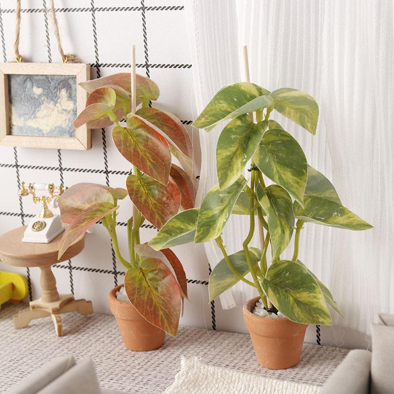 Bonsai Gardener - 1/12 인형집 시뮬레이션 녹색 식물 분재